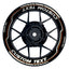 Individuelle Felgenaufkleber "Lightning" schwarz Premium Wheelsticker orange