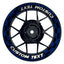 Individuelle Felgenaufkleber "Racingflag" Premium Wheelsticker blau