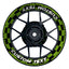 Individuelle Felgenaufkleber "Racingflag" Premium Wheelsticker grün