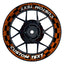 Individuelle Felgenaufkleber "Racingflag" Premium Wheelsticker orange