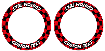 Individuelle Felgenaufkleber "Racingflag" Premium Wheelsticker rot