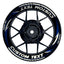 Individuelle Felgenaufkleber "Razor" schwarz Premium Wheelsticker blau