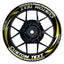 Individuelle Felgenaufkleber "Razor" schwarz Premium Wheelsticker gelb