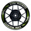Individuelle Felgenaufkleber "Razor" schwarz Premium Wheelsticker grün