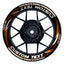 Individuelle Felgenaufkleber "Razor" schwarz Premium Wheelsticker orange