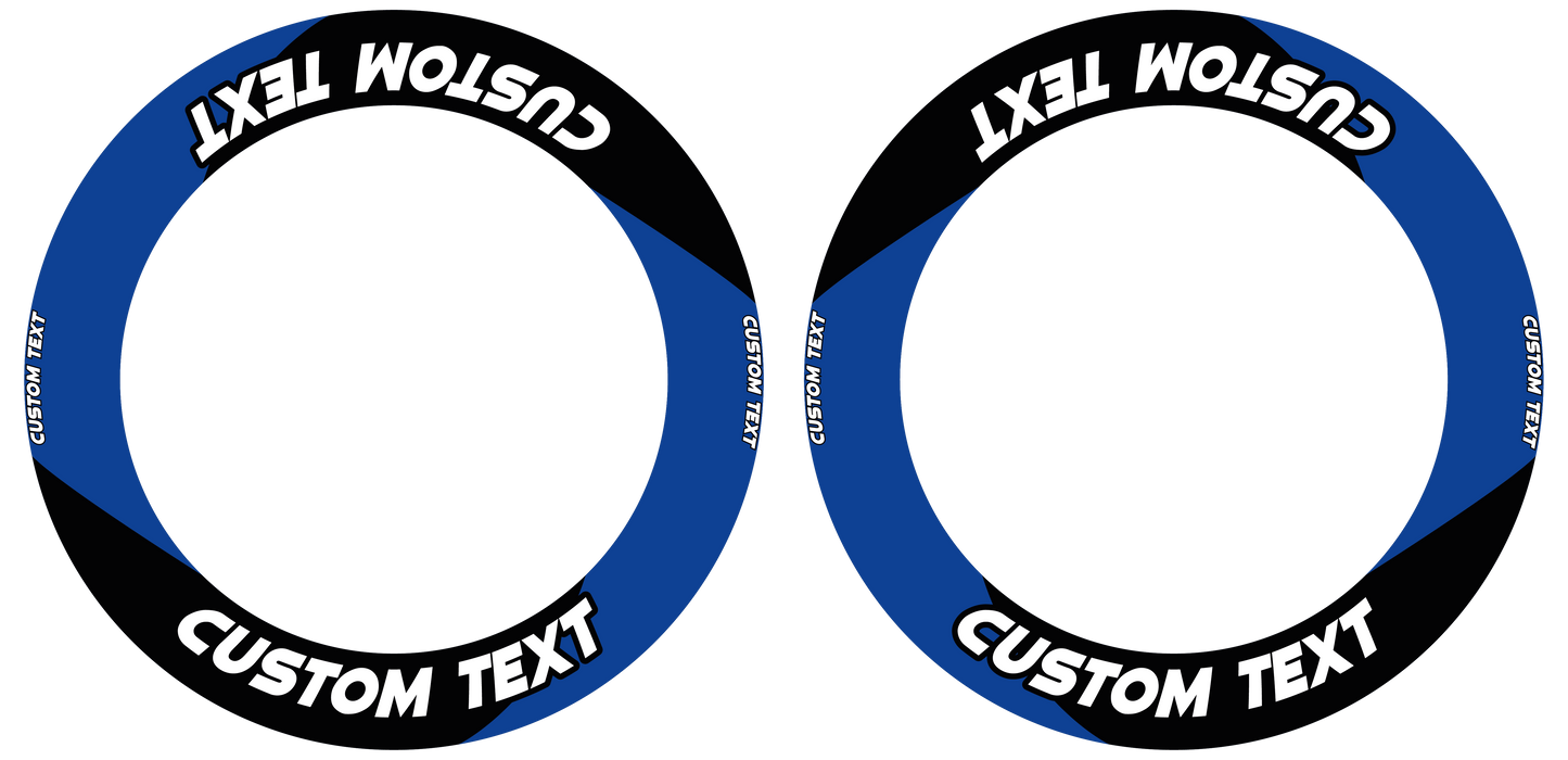 Individuelle Felgenaufkleber "Saber" schwarz Premium Wheelsticker blau