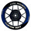 Individuelle Felgenaufkleber "Saber" schwarz Premium Wheelsticker blau