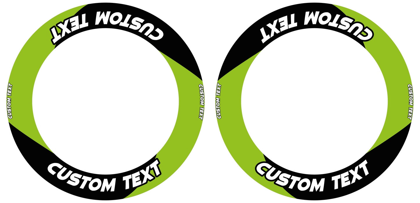 Individuelle Felgenaufkleber "Saber" schwarz Premium Wheelsticker grün