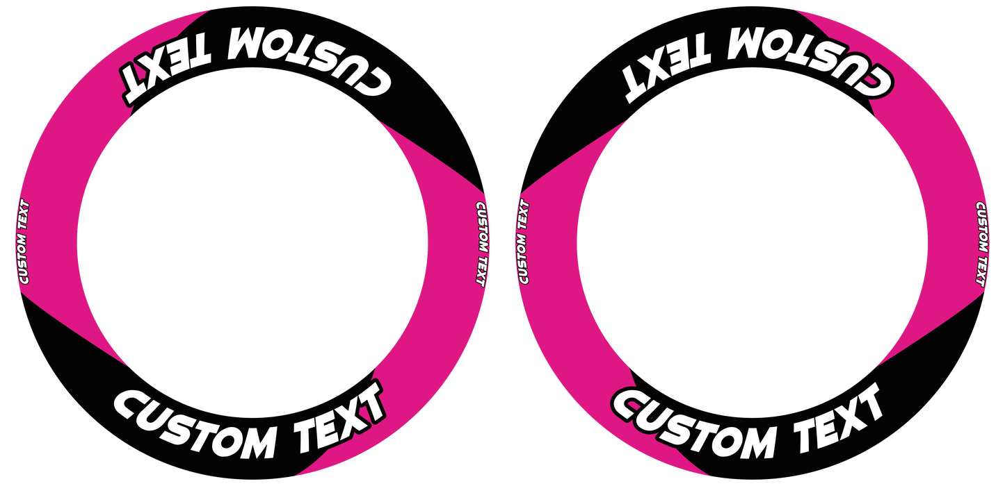 Individuelle Felgenaufkleber "Saber" schwarz Premium Wheelsticker pink