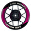 Individuelle Felgenaufkleber "Saber" schwarz Premium Wheelsticker pink