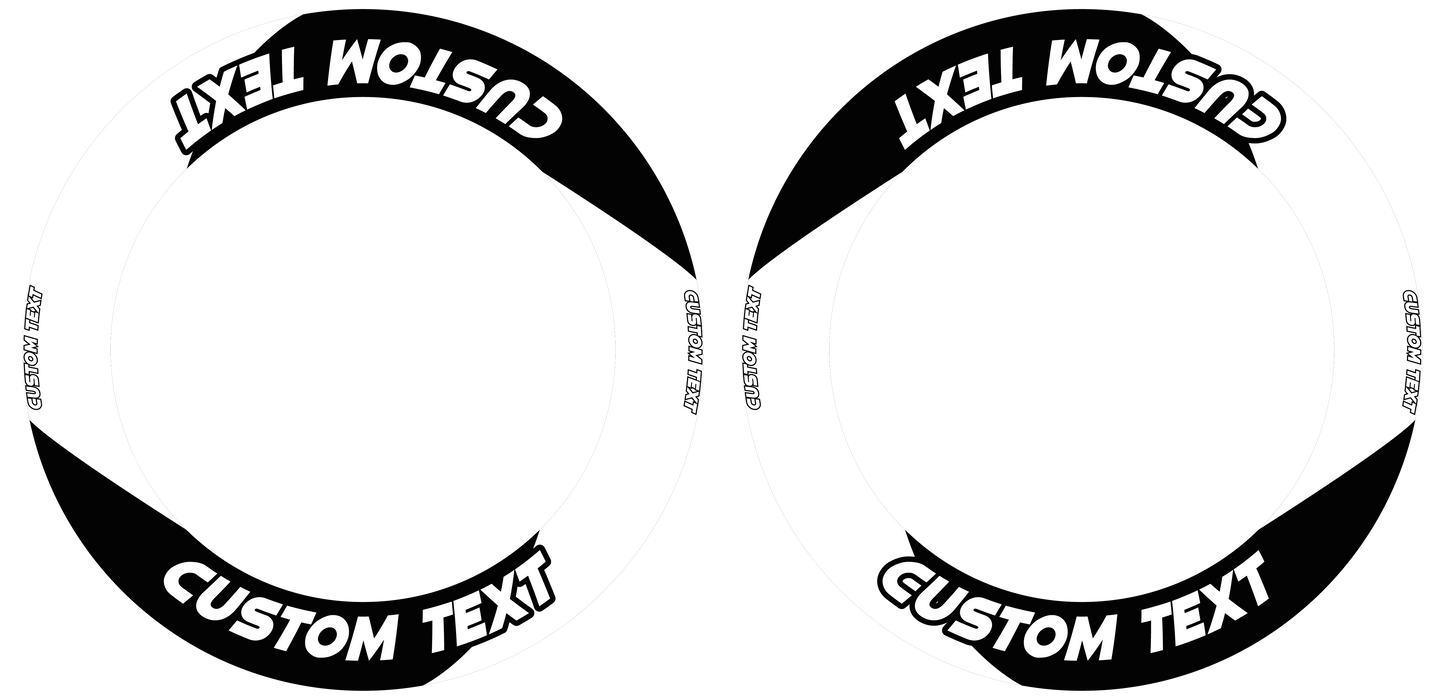 Individuelle Felgenaufkleber "Saber" schwarz Premium Wheelsticker schwarz