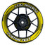 Individuelle Felgenaufkleber "Saw" Premium Wheelsticker gelb