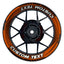 Individuelle Felgenaufkleber "Saw" Premium Wheelsticker orange