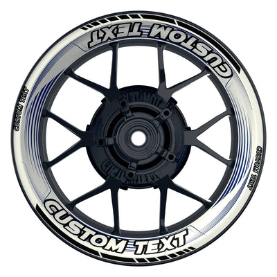 Individuelle Felgenaufkleber "Saw weiss" Premium Wheelsticker blau