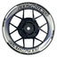 Individuelle Felgenaufkleber "Saw weiss" Premium Wheelsticker blau