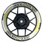 Individuelle Felgenaufkleber "Saw weiss" Premium Wheelsticker gelb
