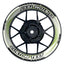 Individuelle Felgenaufkleber "Saw weiss" Premium Wheelsticker grün