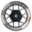 Individuelle Felgenaufkleber "Saw weiss" Premium Wheelsticker orange
