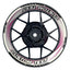 Individuelle Felgenaufkleber "Saw weiss" Premium Wheelsticker pink