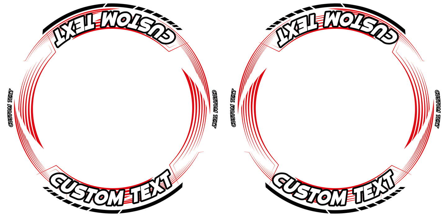 Individuelle Felgenaufkleber "Saw weiss" Premium Wheelsticker rot