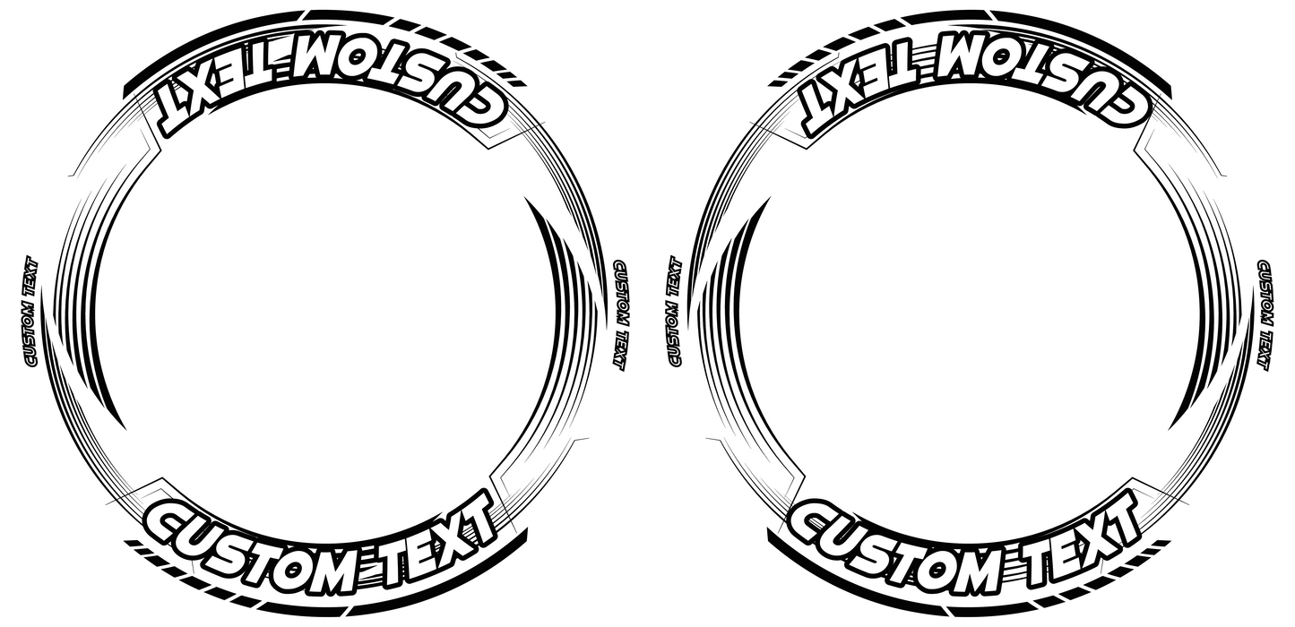 Individuelle Felgenaufkleber "Saw weiss" Premium Wheelsticker schwarz