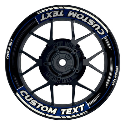 Individuelle Felgenaufkleber "Scratched" schwarz Premium Wheelsticker blau