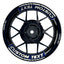 Individuelle Felgenaufkleber "Scratched" schwarz Premium Wheelsticker blau