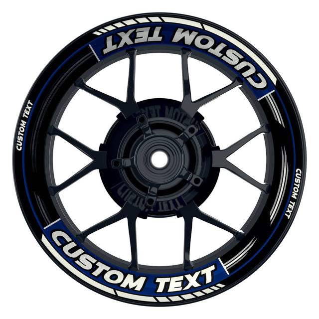 Individuelle Felgenaufkleber "Scratched" schwarz Premium Wheelsticker blau