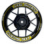 Individuelle Felgenaufkleber "Scratched" schwarz Premium Wheelsticker gelb