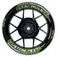 Individuelle Felgenaufkleber "Scratched" schwarz Premium Wheelsticker grün