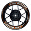 Individuelle Felgenaufkleber "Scratched" schwarz Premium Wheelsticker orange