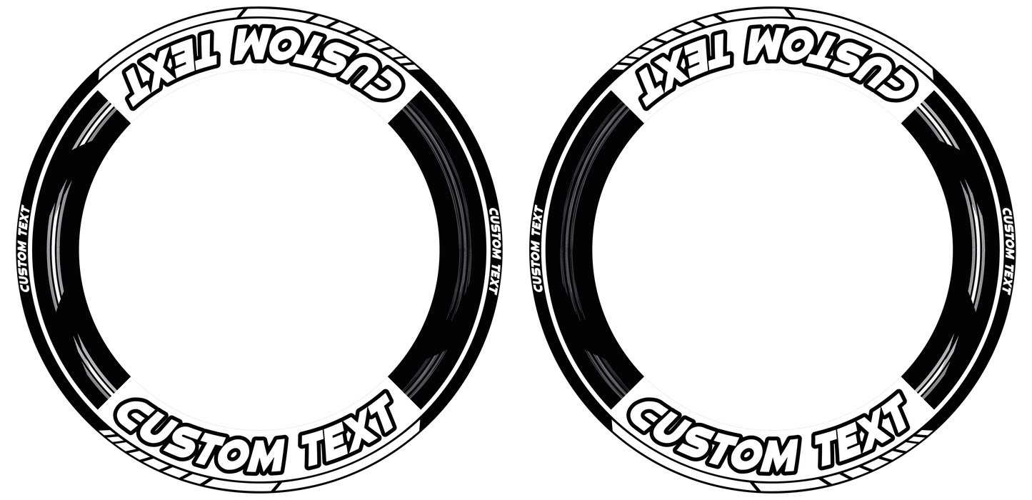 Individuelle Felgenaufkleber "Scratched" schwarz Premium Wheelsticker schwarz