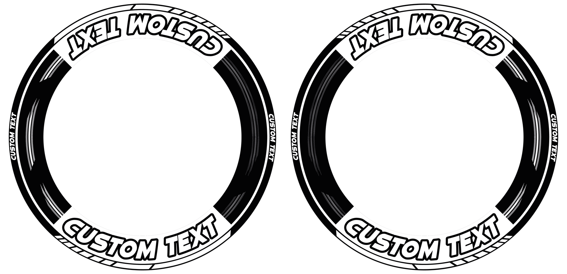 Individuelle Felgenaufkleber "Scratched" schwarz Premium Wheelsticker schwarz