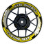 Individuelle Felgenaufkleber "Space" Premium Wheelsticker gelb