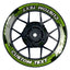 Individuelle Felgenaufkleber "Space" Premium Wheelsticker grün