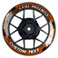 Individuelle Felgenaufkleber "Space" Premium Wheelsticker orange