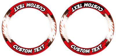 Individuelle Felgenaufkleber "Space" Premium Wheelsticker rot