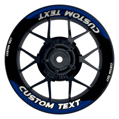 Individuelle Felgenaufkleber "Storm" schwarz Premium Wheelsticker blau