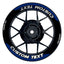 Individuelle Felgenaufkleber "Storm" schwarz Premium Wheelsticker blau