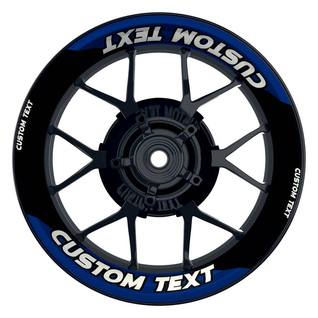 Individuelle Felgenaufkleber "Storm" schwarz Premium Wheelsticker blau
