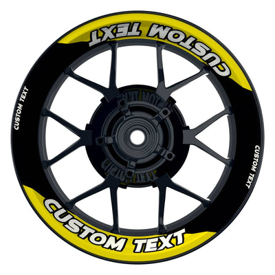 Individuelle Felgenaufkleber "Storm" schwarz Premium Wheelsticker gelb