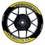 Individuelle Felgenaufkleber "Storm" schwarz Premium Wheelsticker gelb