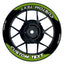 Individuelle Felgenaufkleber "Storm" schwarz Premium Wheelsticker grün