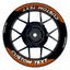 Individuelle Felgenaufkleber "Storm" schwarz Premium Wheelsticker orange