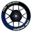 Individuelle Felgenaufkleber "Zoom" schwarz Premium Wheelsticker blau