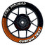 Individuelle Felgenaufkleber "Zoom" schwarz Premium Wheelsticker orange
