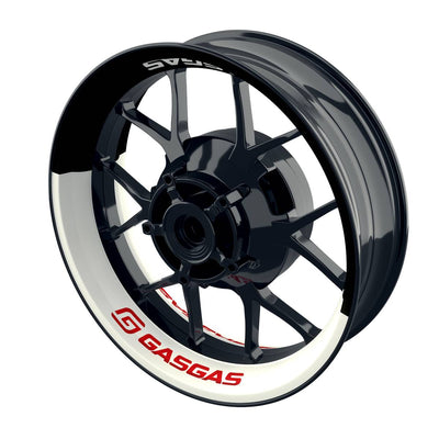 GASGAS Felgenaufkleber premium Halb halb weiss