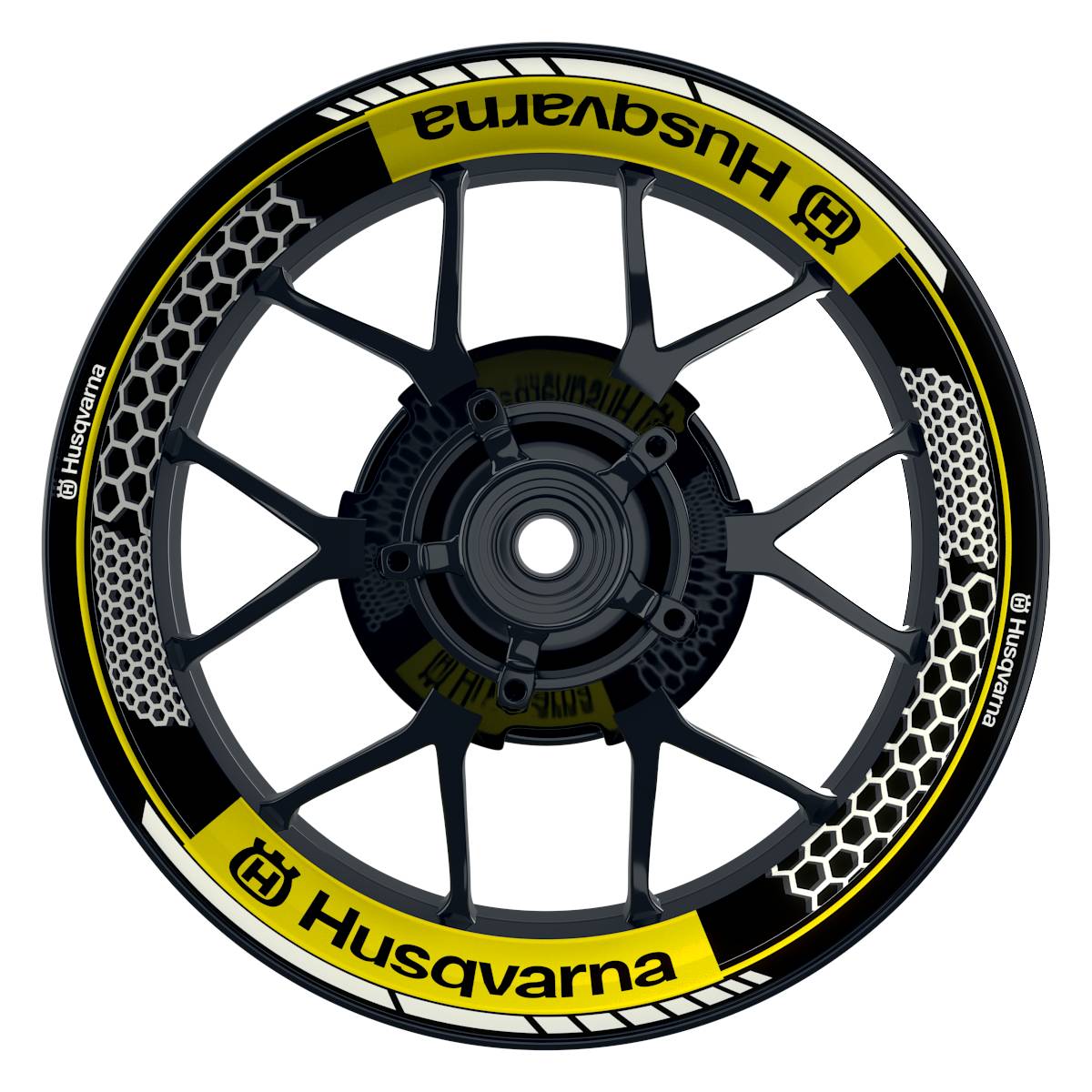 Husqvarna Felgenaufkleber Premium Hexagon