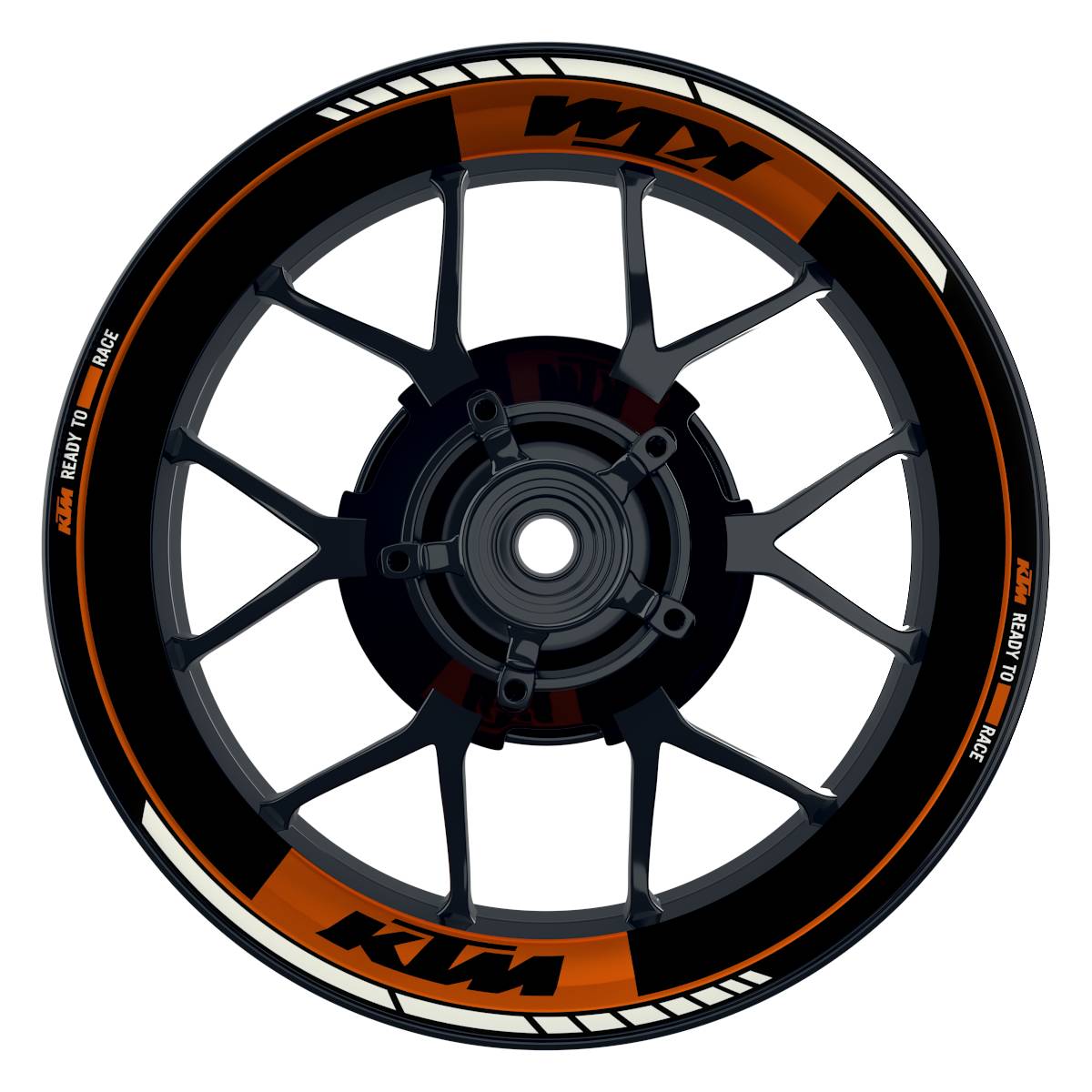 Motorrad Felgenaufkleber 360 Spin - KTM Clean