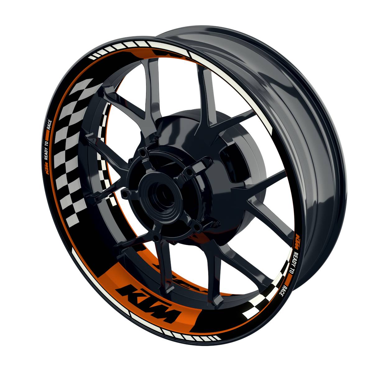 Motorrad Felgenaufkleber 360 Spin - KTM Grid